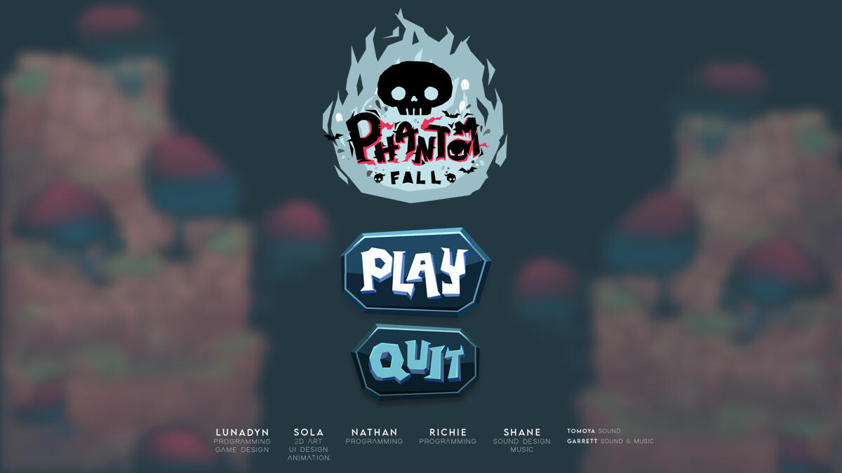 Phantom Fall - Main Menu